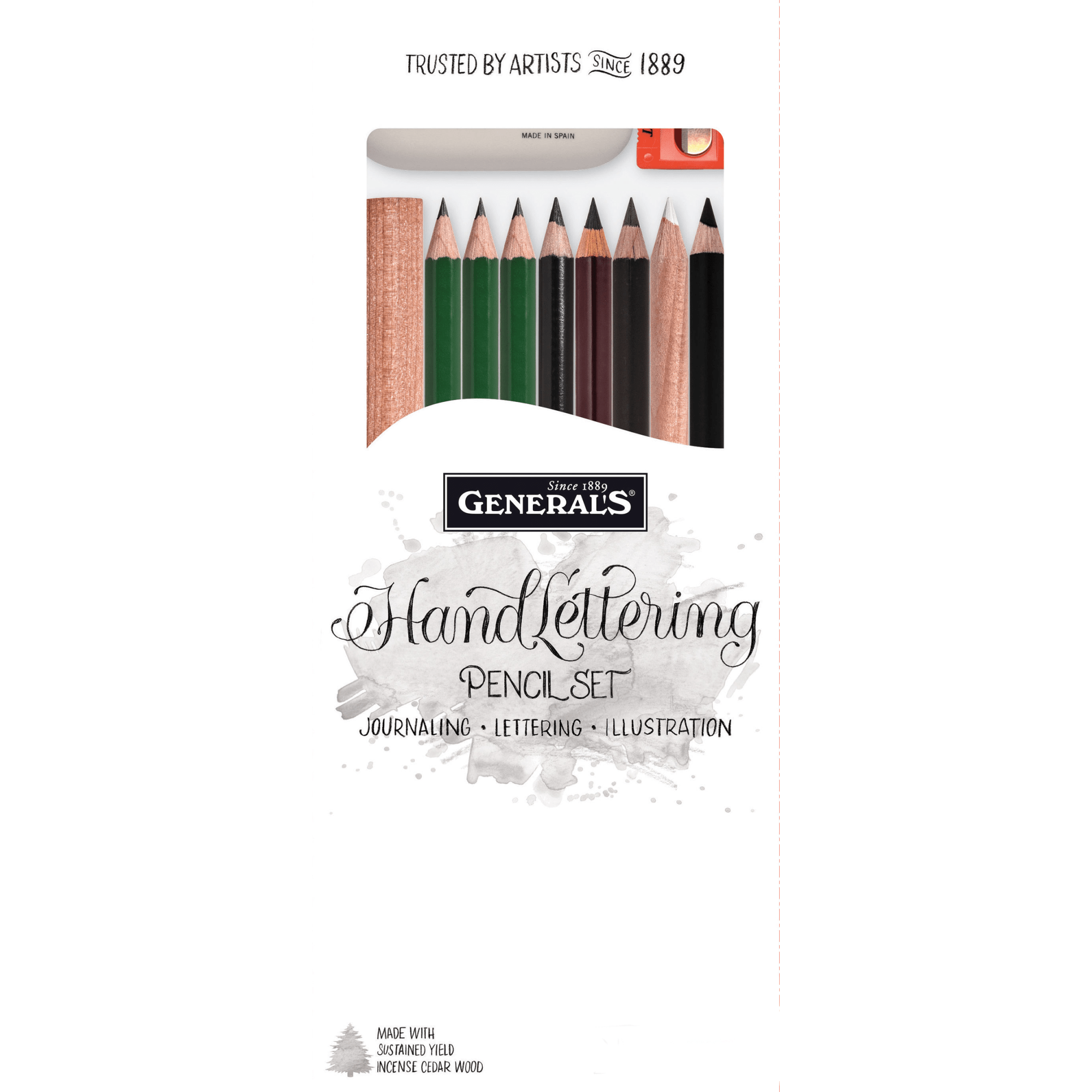 Kit Carboncino General's Charcoal 11 Pezzi - Per Disegno E Schizzi, Con